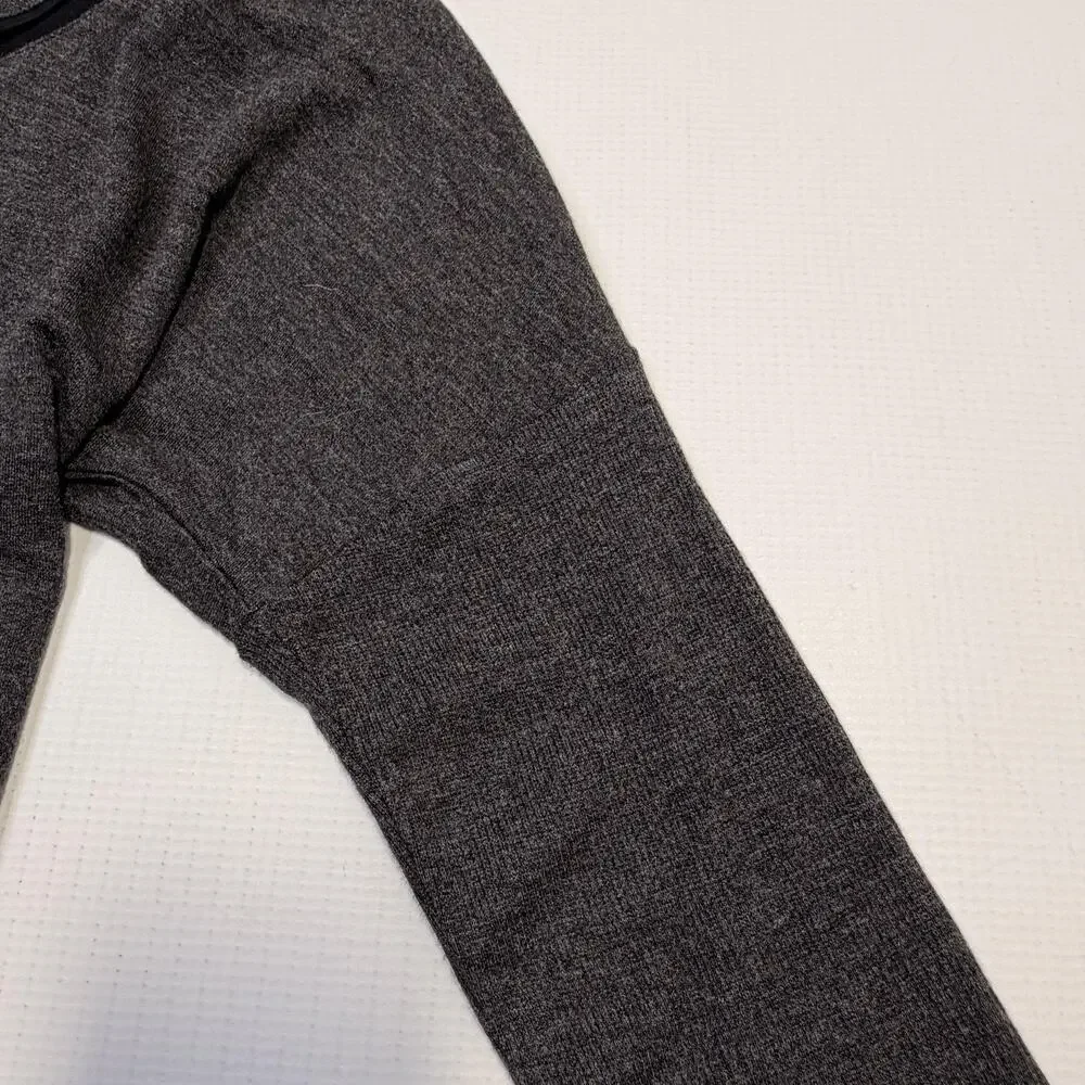 Alo Yoga Hoodie Womens XS Gray Lightweight Open Back Mesh Trim Top Pullover